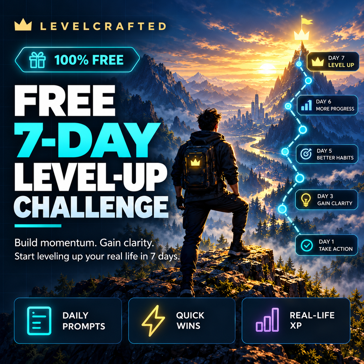 LevelCrafted — Free 7-Day Level-Up Challenge